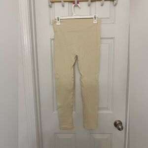 Cream High Waisted Leggings - Size Large